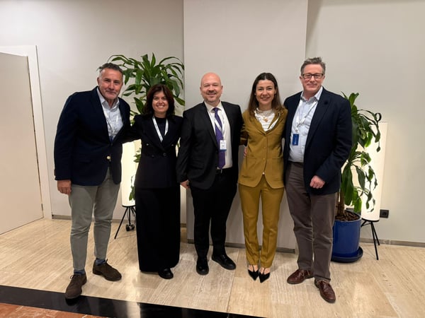 New and outgoing members of the ESA Executive Team with ESA Chair at AGM 2026.