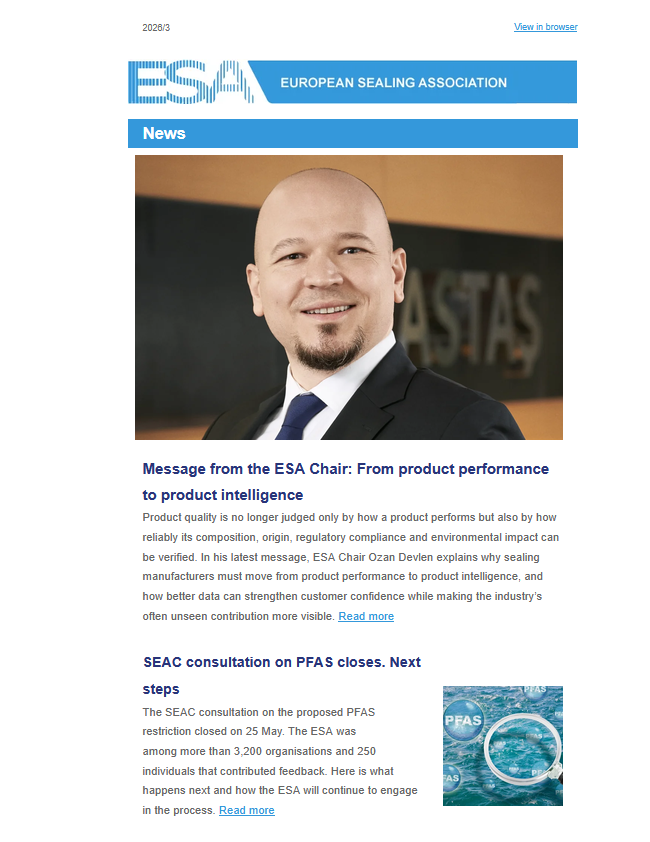 ESA newsletter July 2026