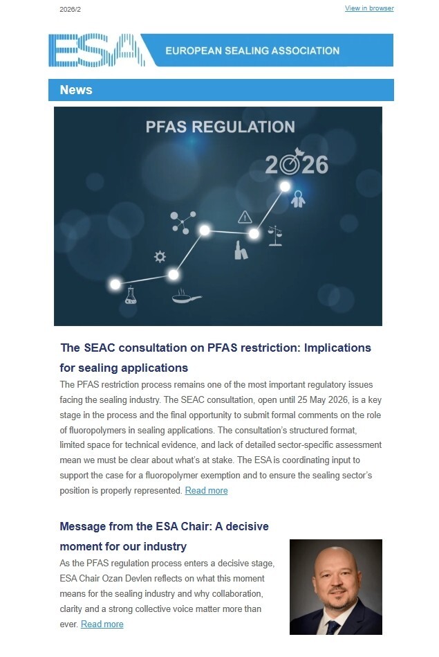 ESA newsletter May 2026