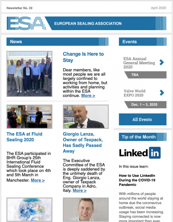 Newsletters European Sealing Association