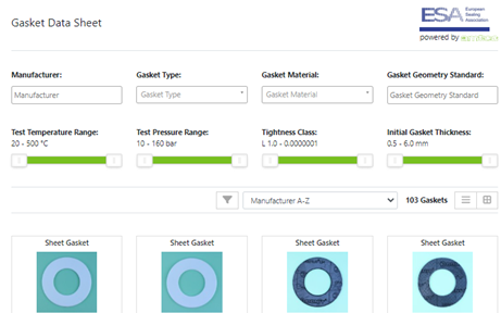 ESA Gasket Database