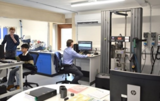 Cross Metallurgical Laboratory engineers working in the new facilities.