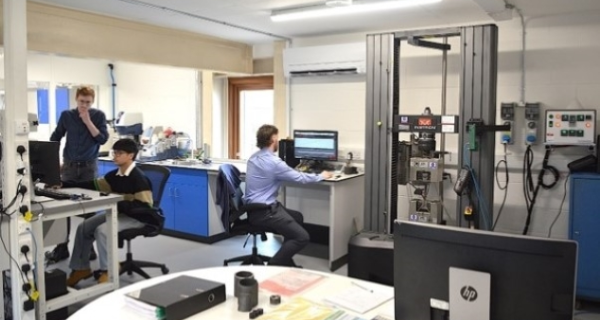 Cross Metallurgical Laboratory engineers working in the new facilities.